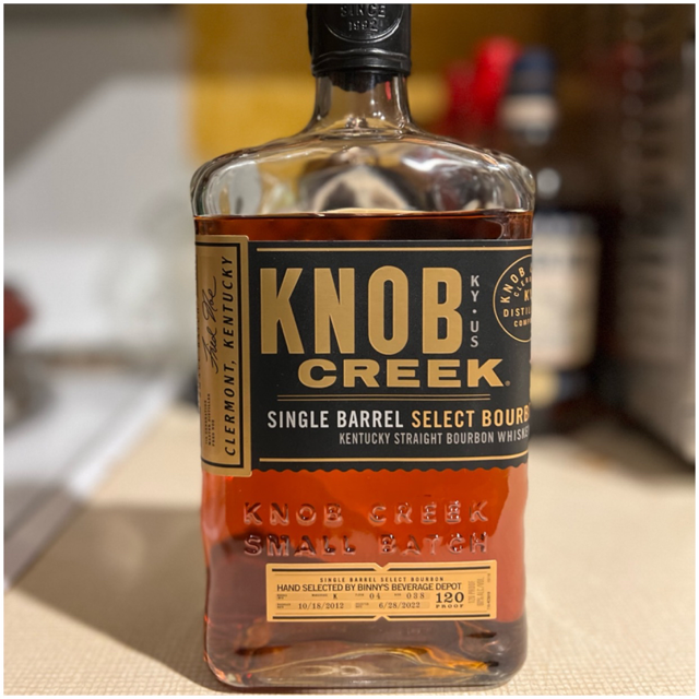 Knob Creek Single Barrel Select W-K F-04 R-038 (Binny's Beverage Depot)