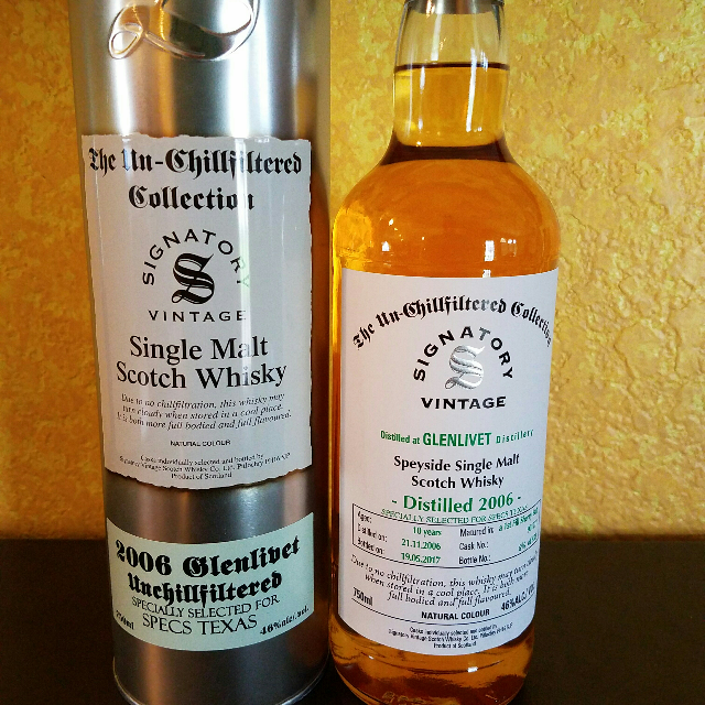 Glenlivet 2006 10 Year Un-chillfiltered Collection (Signatory) Spec's Texas