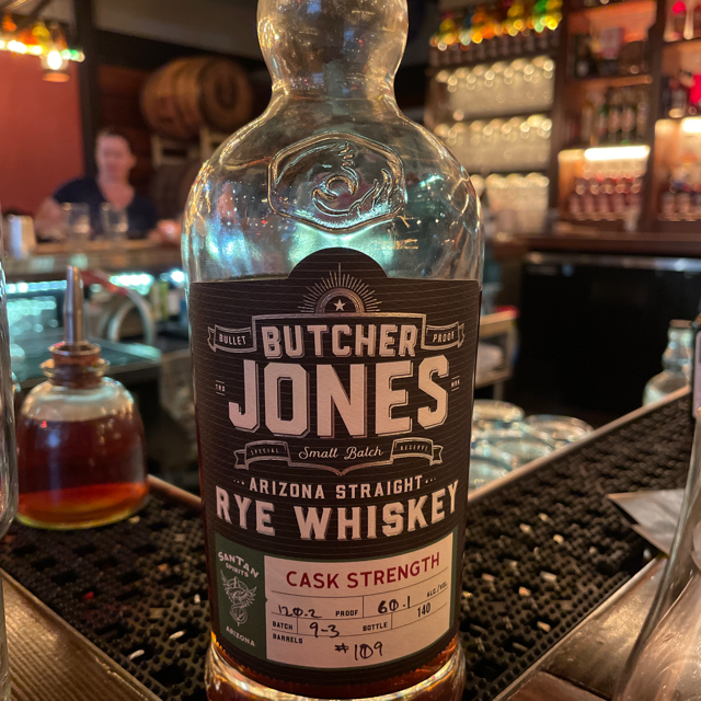 Butcher Jones Cask Strength Arizona Straight Rye