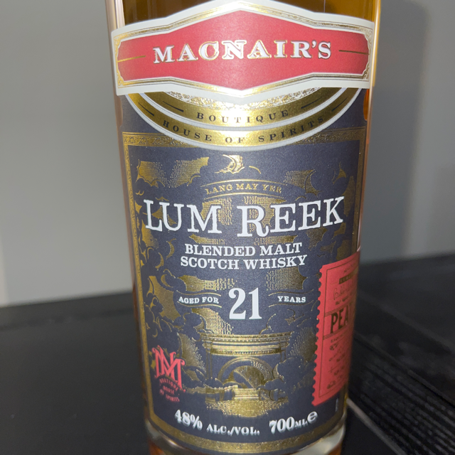 MacNair's Lum Reek Peated 21 Yr Old Blended Malt Scotch