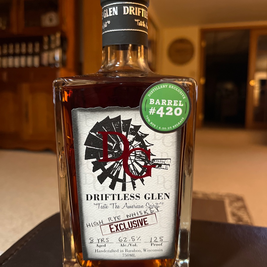Driftless Glen High Rye Bourbon