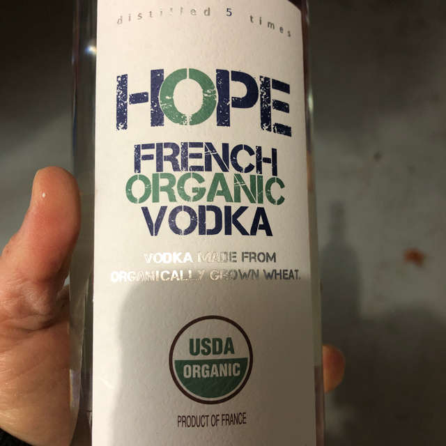 Hope French organic vodka