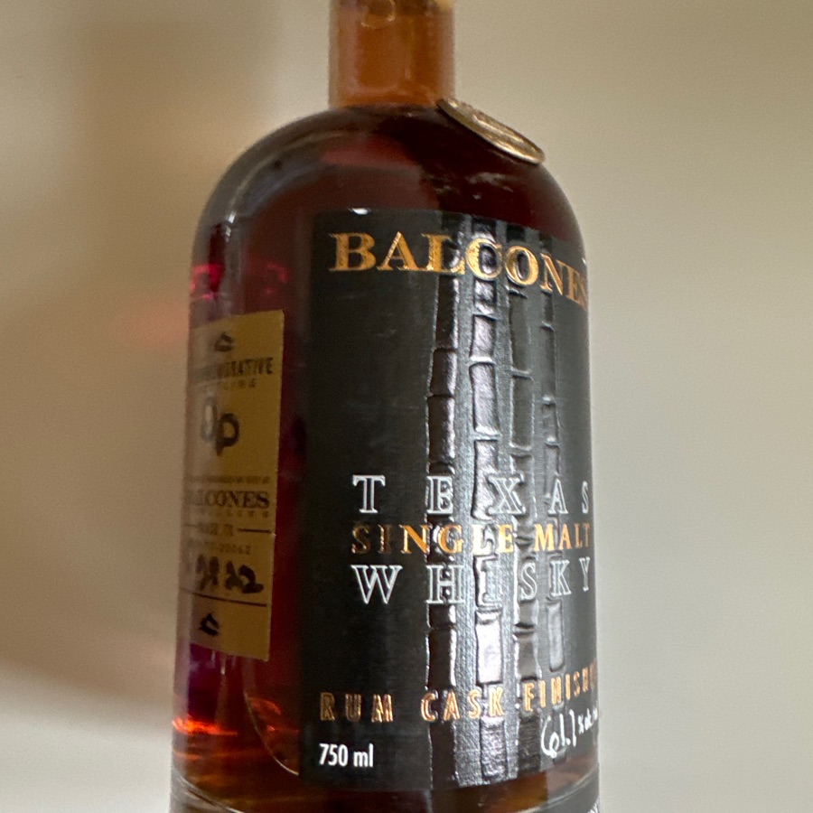 Balcolnes Texas Single Malt Whisky Rum Cask Finish - SMR22-1 - 6/14/22