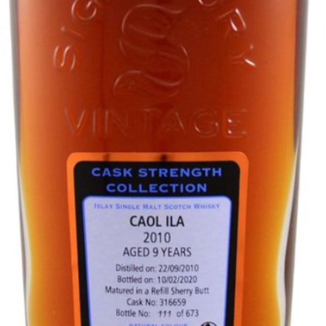 Caol Ila 2010 9 Year Cask Strength Collection (Signatory)