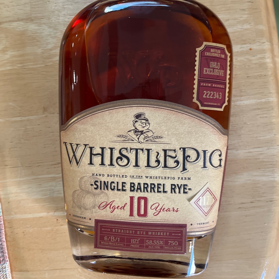 Whistlepig 10 Year Single Barrel Rye OHLQ Exclusive Barrel 222343