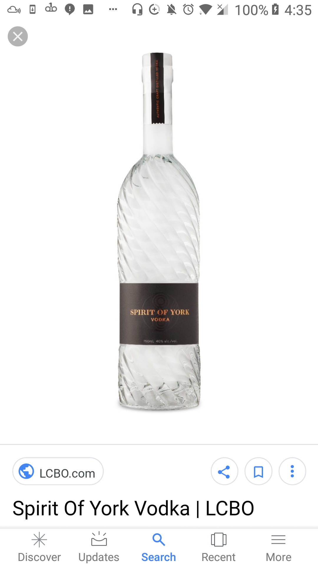 Spirit of York Vodka