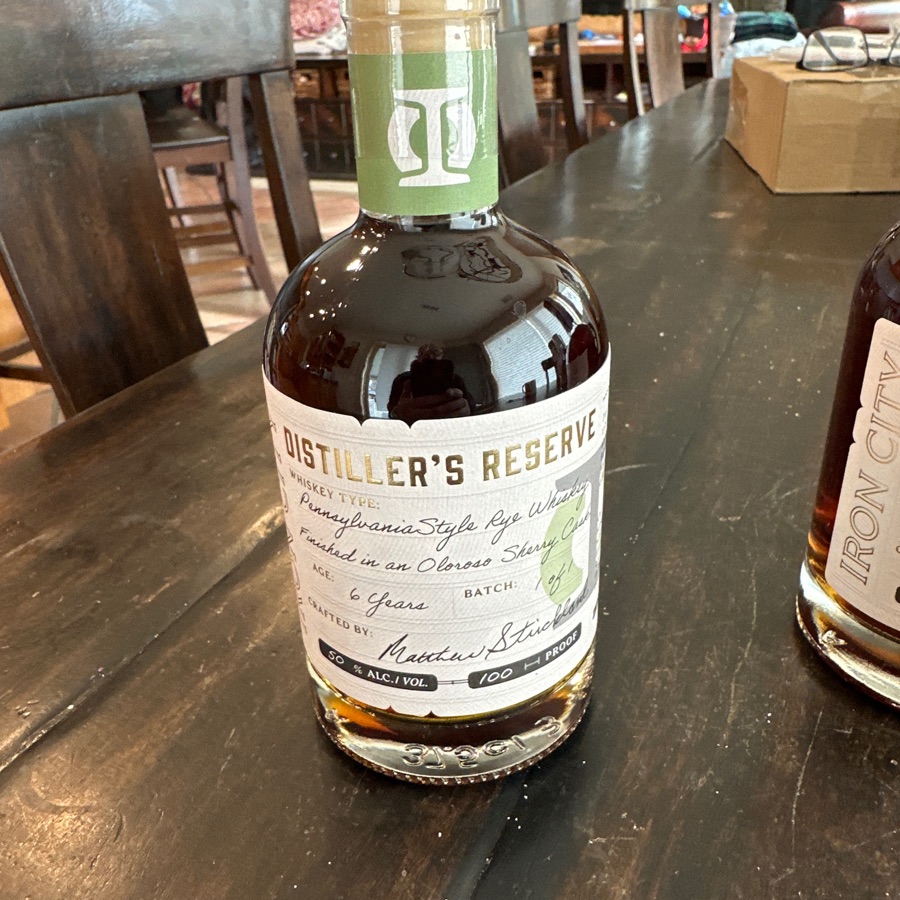 Iron City Distiller's Reserve Pennsylvania Style Rye Whiskey Finished in an Oloroso Sherry Cask