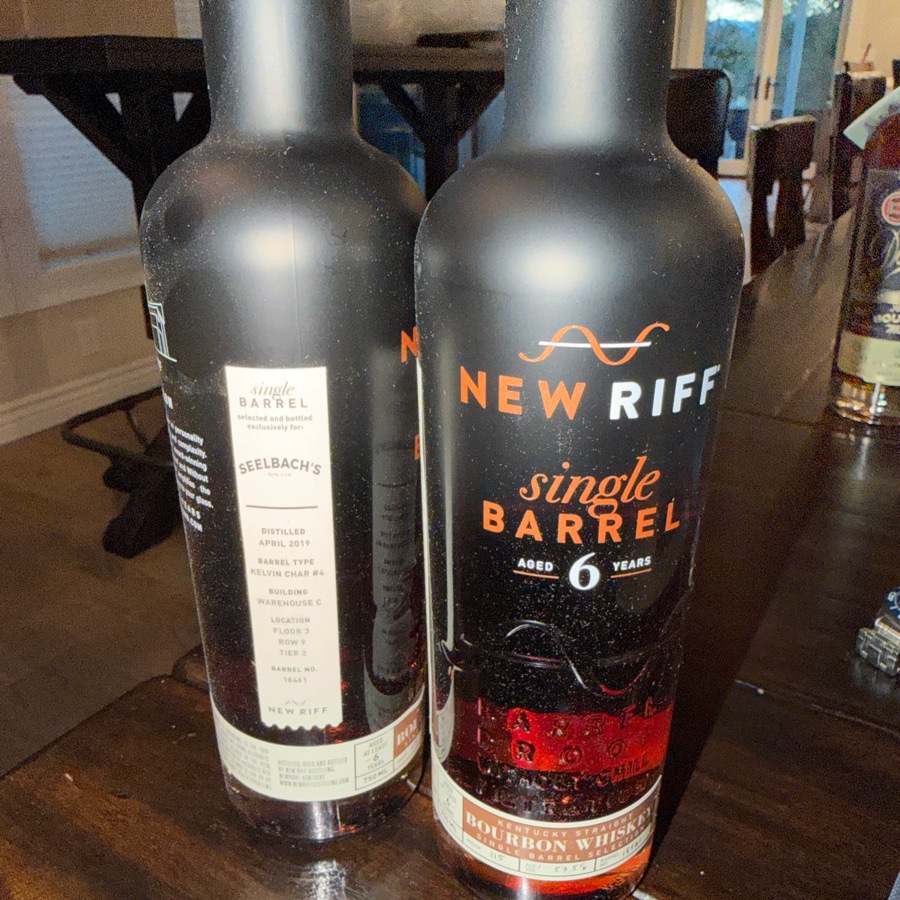 New Riff Single Barrel Kentucky Straight Bourbon Whiskey Selected by Seelbach's (Barrel No 18461)