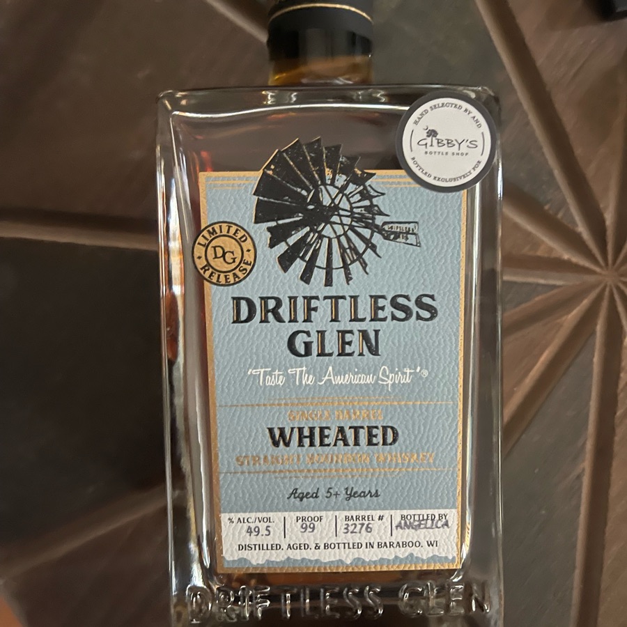 Driftless Glen Wheated Whiskey SIB Gibby's Store Pick