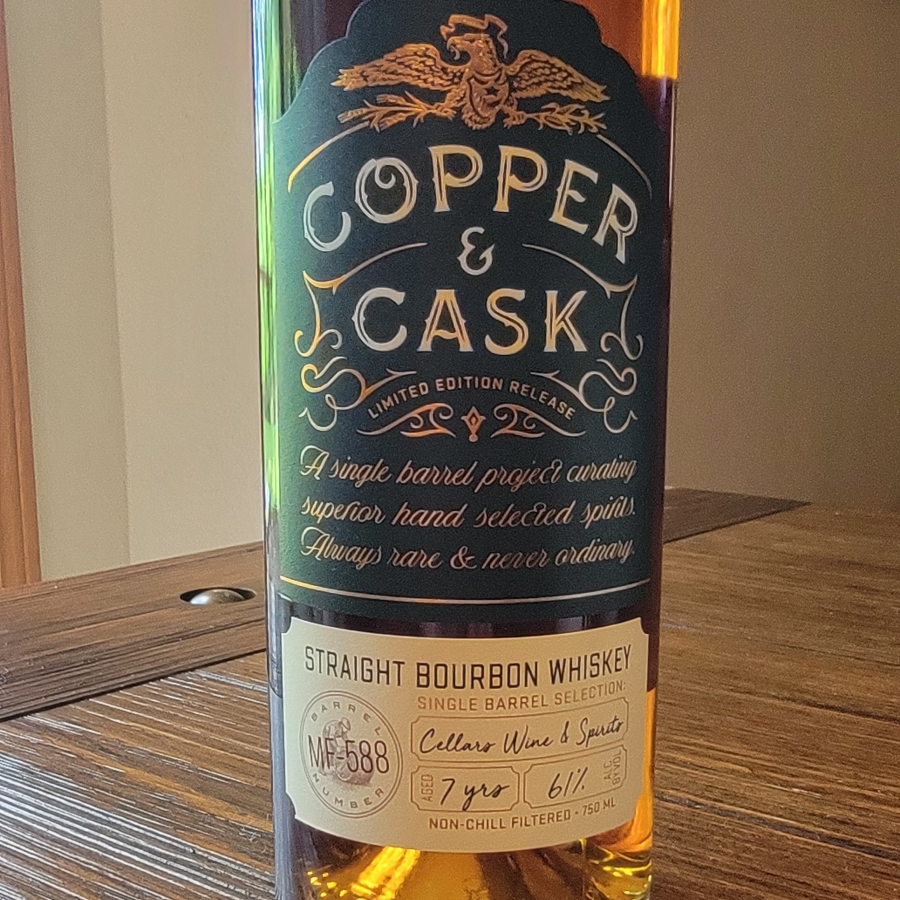 Copper & Cask Strait Bourbon Whiskey Single Barrel Selection (Cellars Wine & Spirits) MF-588