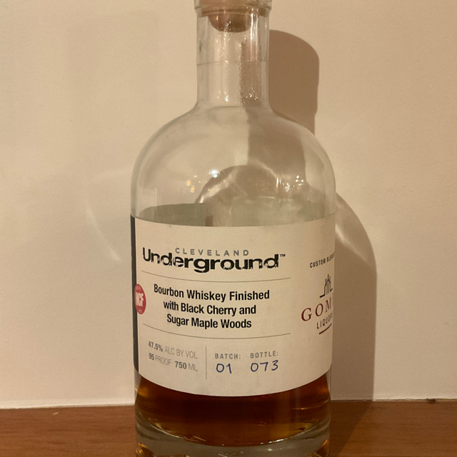 Cleveland Underground Bourbon Whiskey Finished with Black Cherry and Sugar Maple Woods