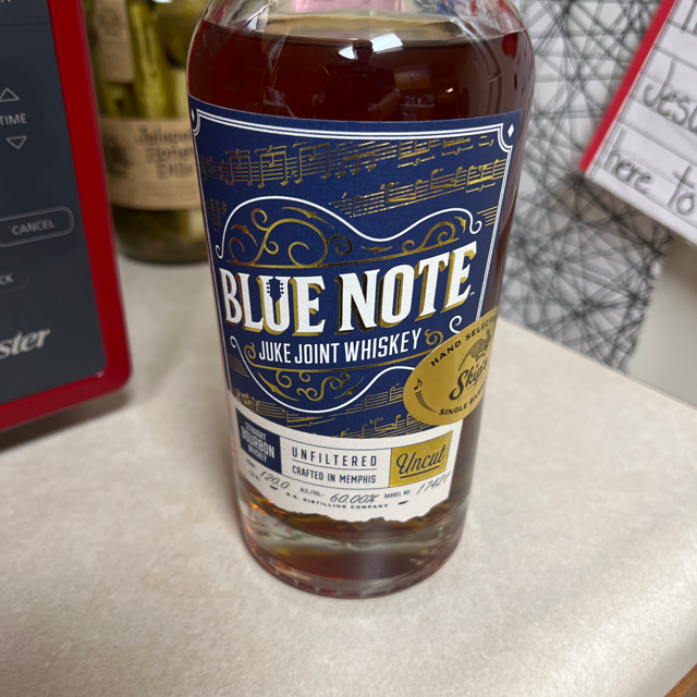 Blue Note Juke Joint Whiskey Unfiltered Straight Bourbon Whiskey (Skip's Liquor)