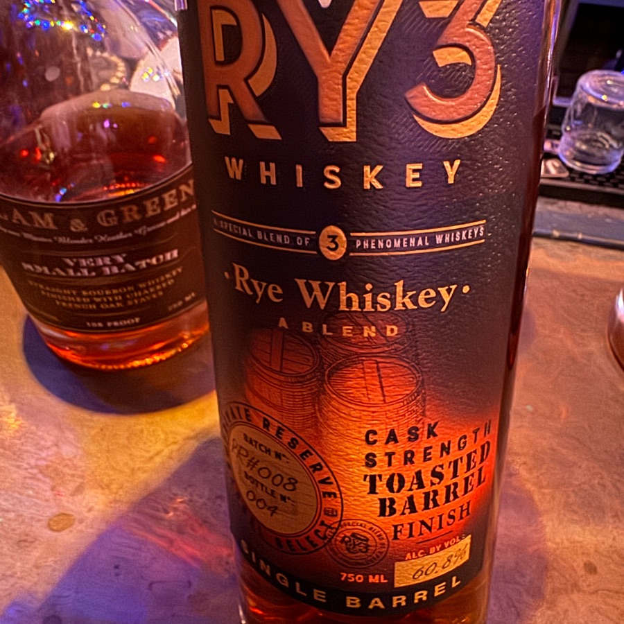 Ry3 Cask Strength Toasted Barrel Rye (Batch PR#008)