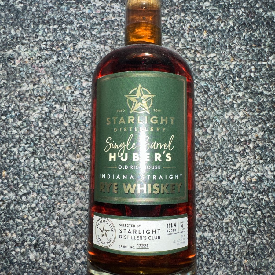 Starlight Rye Whiskey Distillers Club Barrel 17221