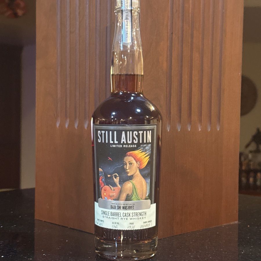 Still Austin Straight Rye Barrel No. 20210923-5 (Drums & Drams - She Was Ryet)