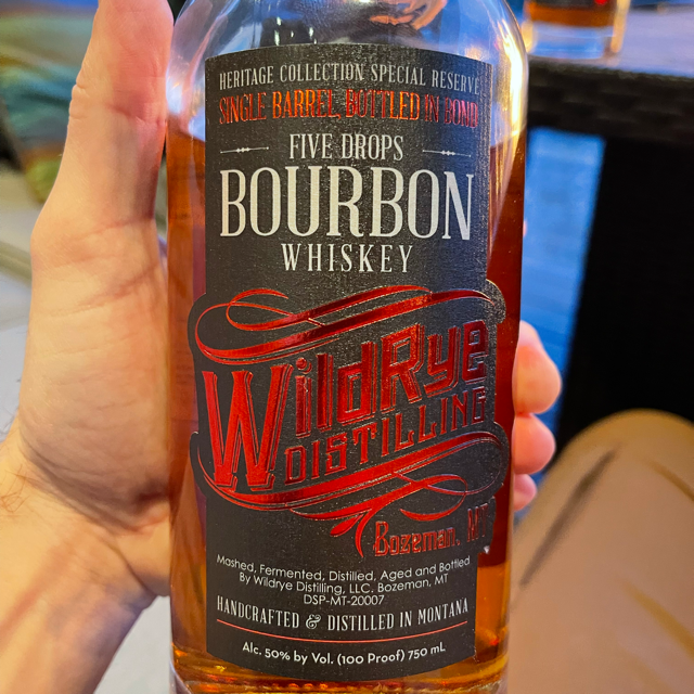 Wildrye distilling Five Drops Bourbon