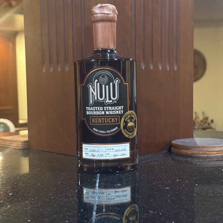 Nulu Toasted Straight Bourbon Whiskey Single Barrel (West Coast Whiskey Club)
