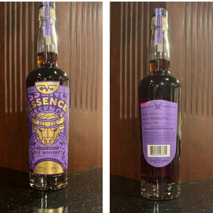 Evernorth Spirits Essence Rye Whiskey (Drums & Drams Single Barrel)