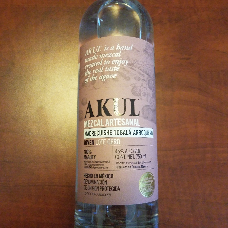 AKUL Mezcal Artesanal Madrecuishe-Tobala-Arroqueno Joven