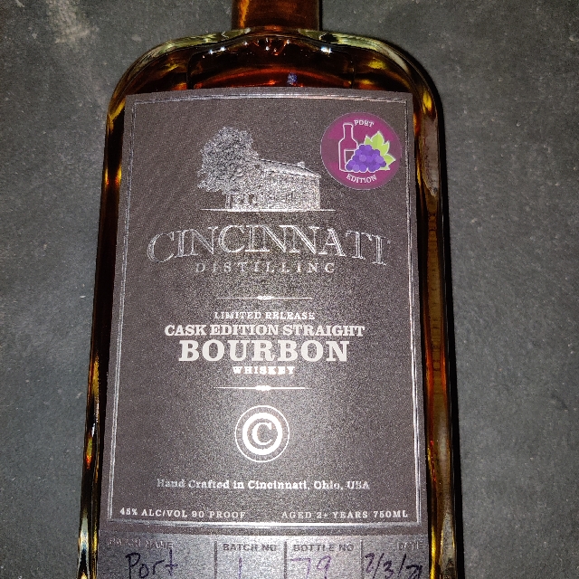Cincinnati Distilling Port Cask Edition Straight Bourbon