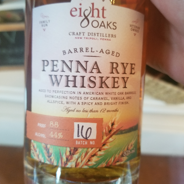 Eight Oaks Penna Rye Whiskey