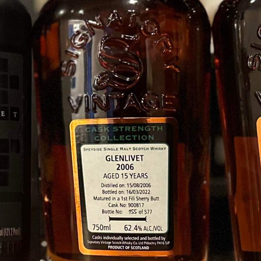 Glenlivet 2006 15 Years (Signatory Vintage Cask Strength Collection)