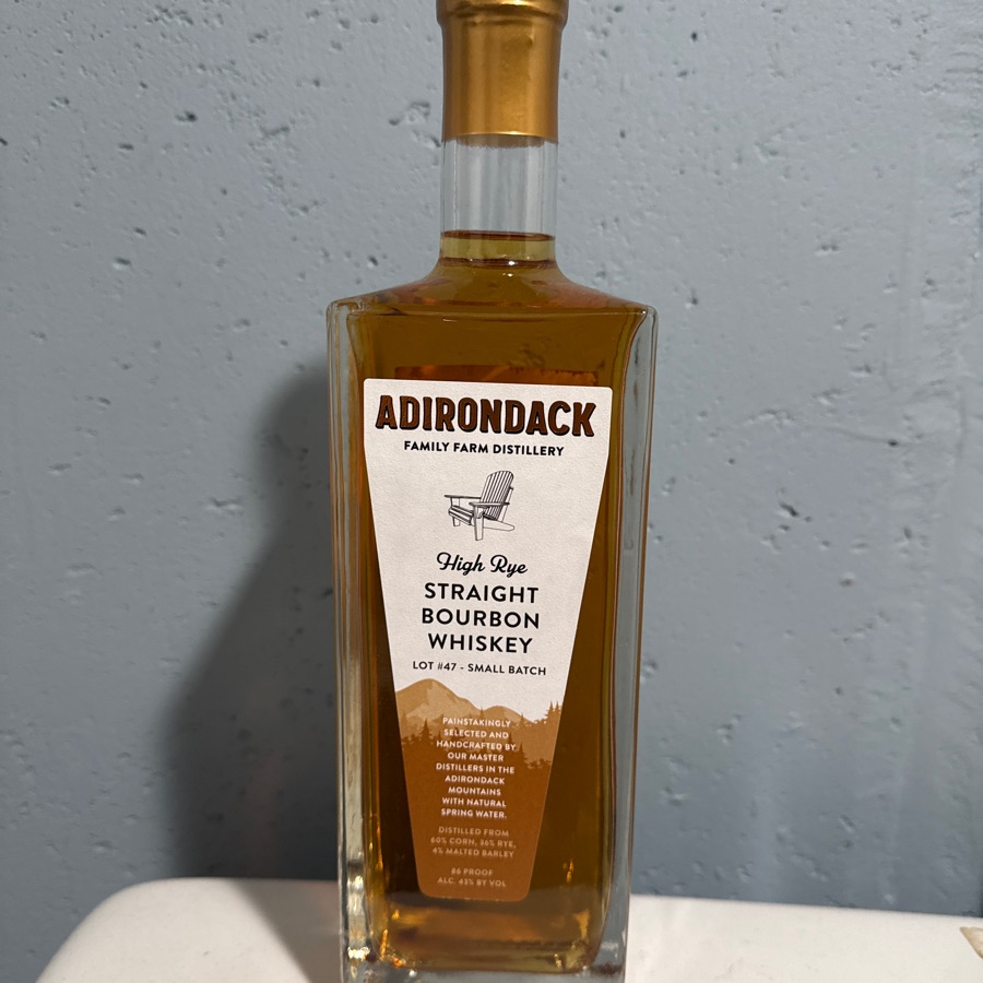 Adirondack High Rye Straight Bourbon Whiskey Lot #47 Small Batch