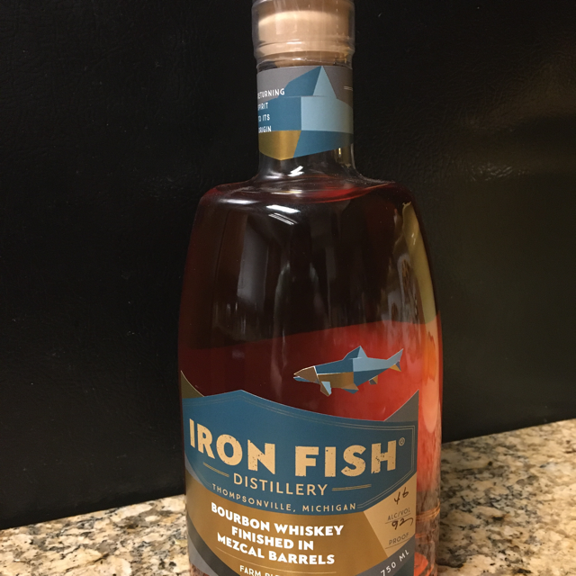 Iron Fish Bourbon Whiskey Finished In Mezcal Barrels