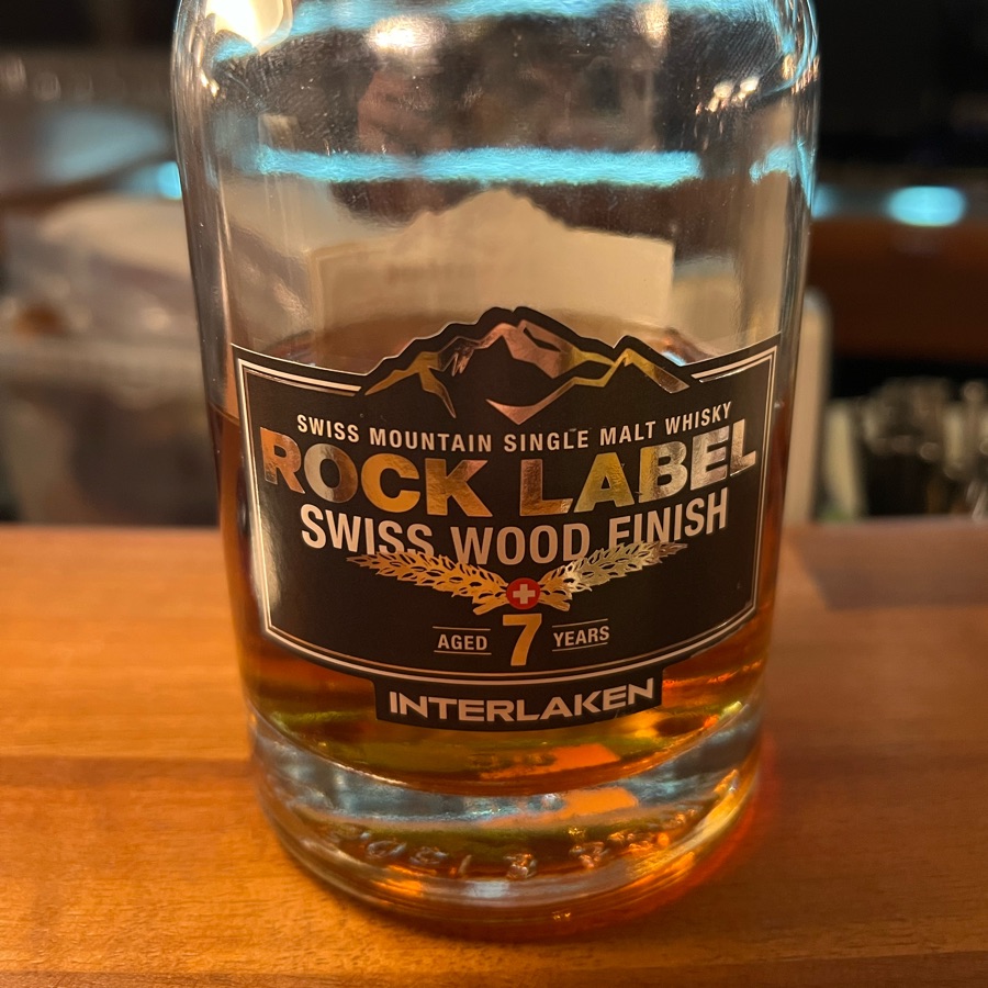 Swiss Mountain Rock Label Swiss Wood Finish
