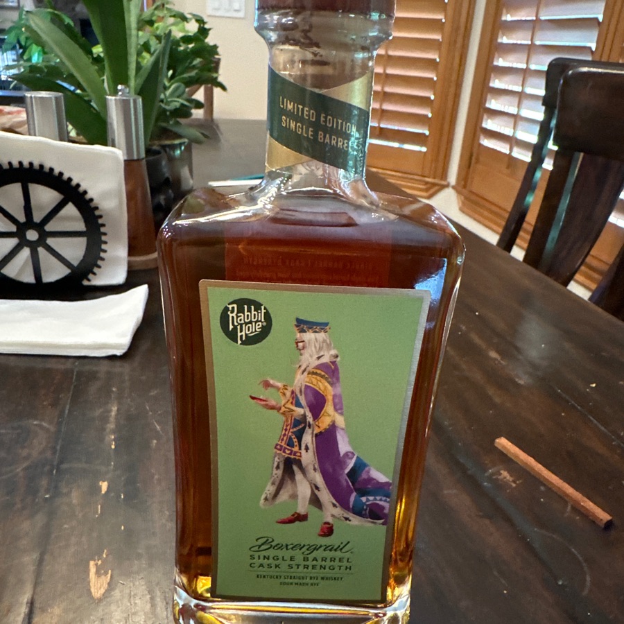Rabbit Hole Boxergrail Limited Edition Artist Series Single Barrel Cask Strength Kentucky Straight Rye Whiskey