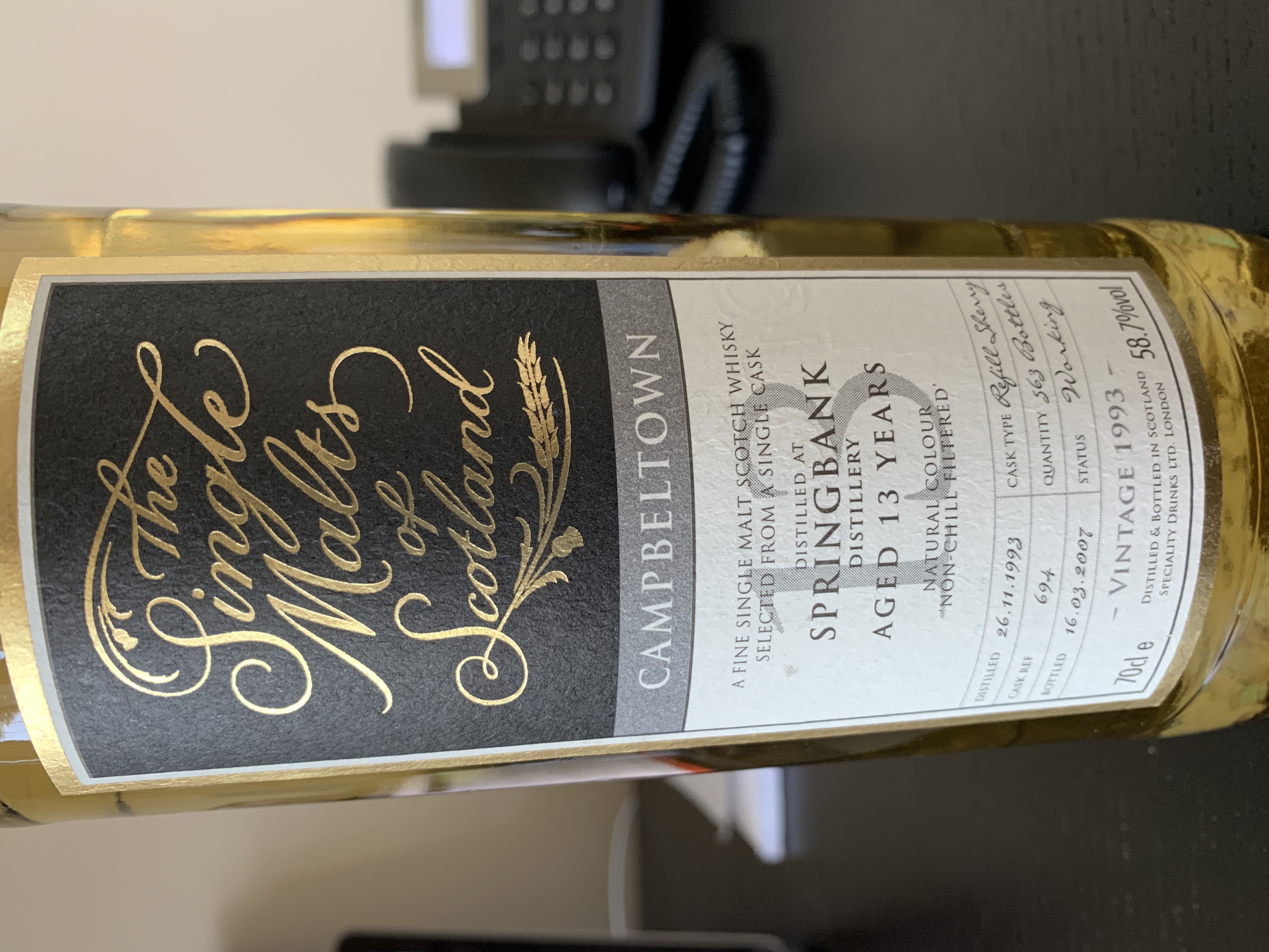 Springbank 1993 13 Year (Single Malts of Scotland)