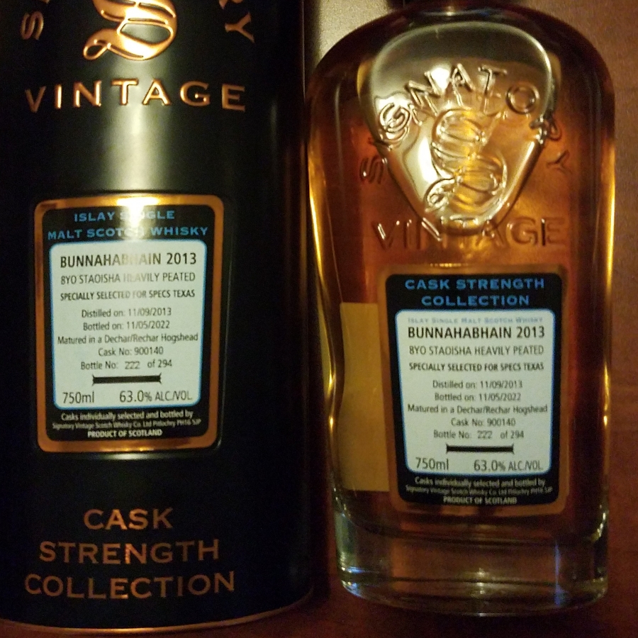 Bunnahabhan 2013 BYO Stoisha Heavily Peated Signatory Cask Strength