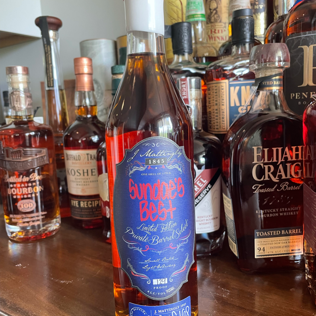 J. Mattingly 1845 Private Barrel Select Light Whiskey "Sundae's Best"