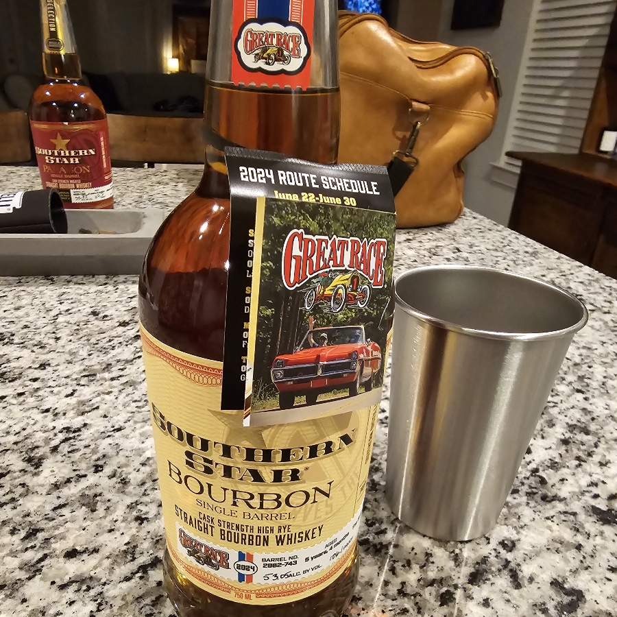 southern Star single barrel cask strength high rye straight bourbon whiskey Great Race Select 2024