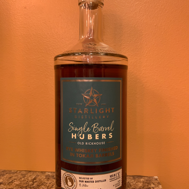 Starlight Single Barrel Huber's Old Rickhouse Rye Finished in Tokaji Barrels