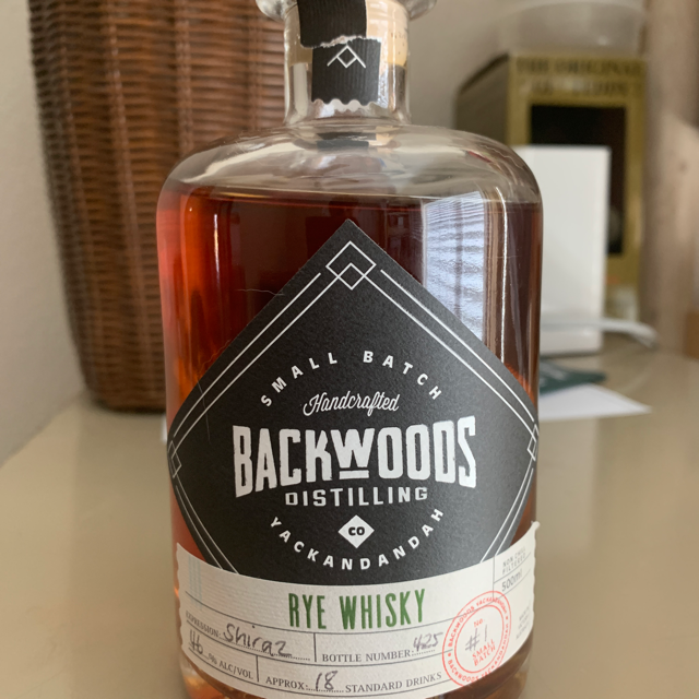 Backwoods Rye Whisky Shiraz Barrels