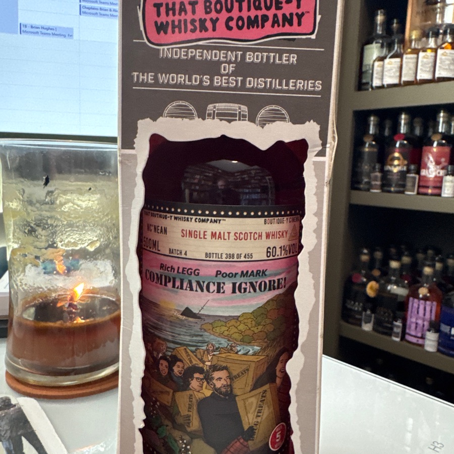 That Boutique-y Whisky Company - Nc'Nean Batch 4 - Rich Legg Poor Mark - Compliane Ignore! 
Bottle 398 of 455
