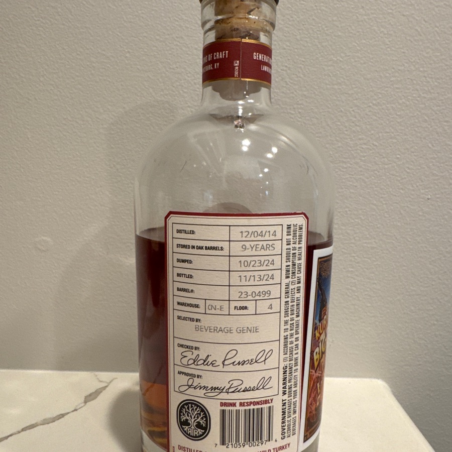 Russell's Reserve Private Barrel Selection (Beverage Genie, Barrel # 23-0499, Warehouse CN-E)