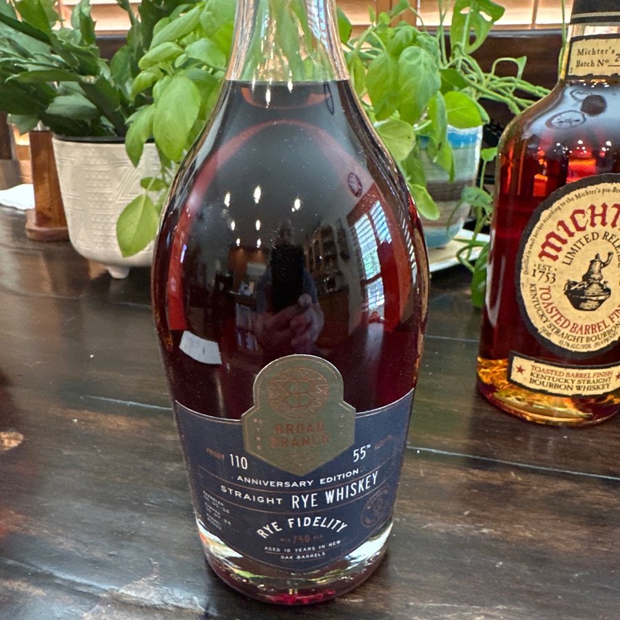 Broad Branch Anniversary Edition Rye Fidelity Straight Rye Whiskey