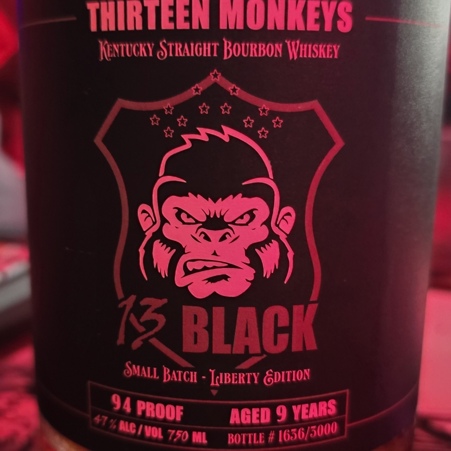 Thirteen Monkeys 13 Black Small Batch Liberty Edition
