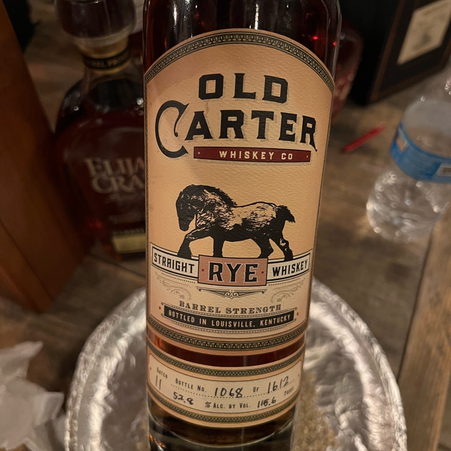 Old Carter Straight Rye Whiskey Small Batch 11