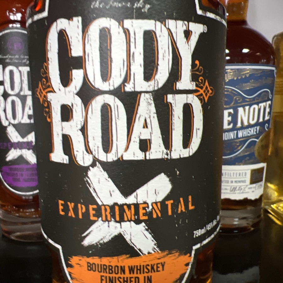 Cody Road Experimental Bourbon WHiskey finished in Rum Barrels
