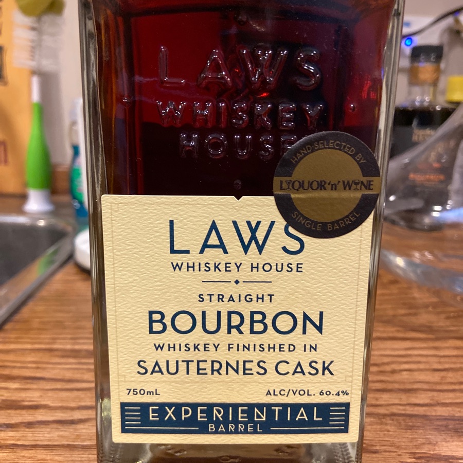 Laws Straight Bourbon Finished in Sauternes Cask (Experimental Barrel)