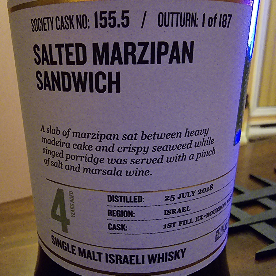SMWS 155.5 (Salted Marzipan Sandwich)