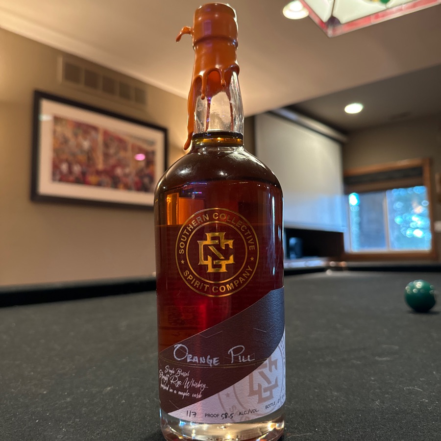 Southern Collective Spirit Company Single Barrel Straight Rye finished in Maple Cask