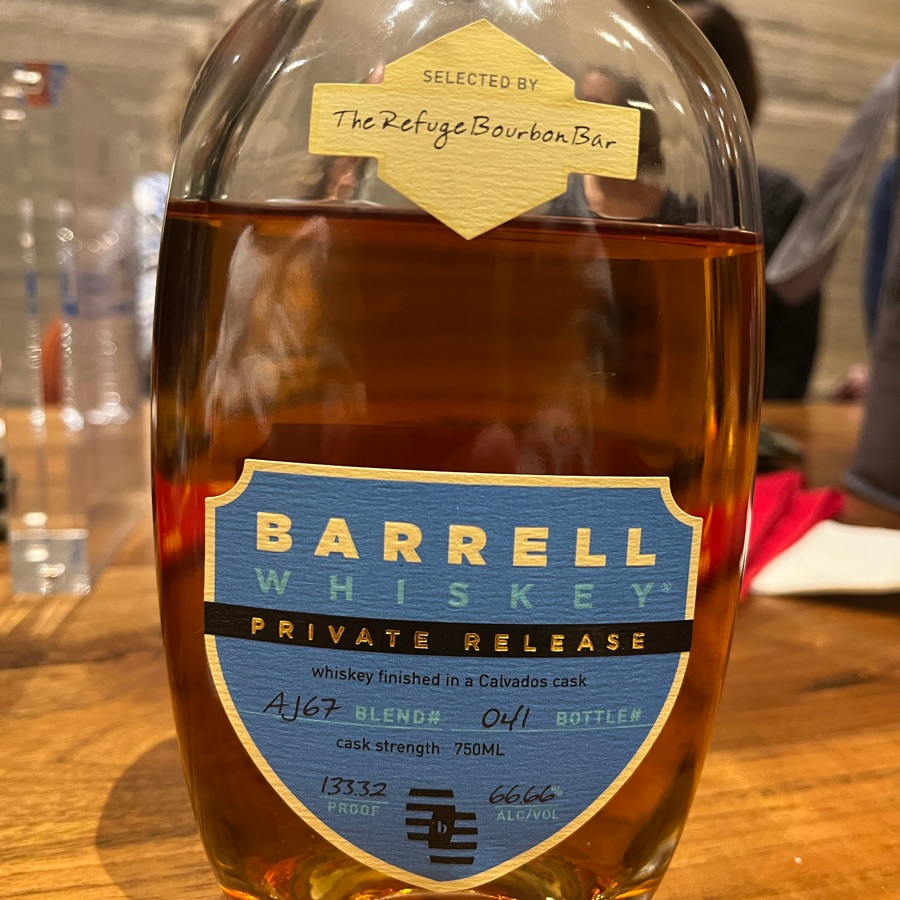 Barrell Whiskey Private Release Calvados Finish (The Refuge Bourbon Bar)