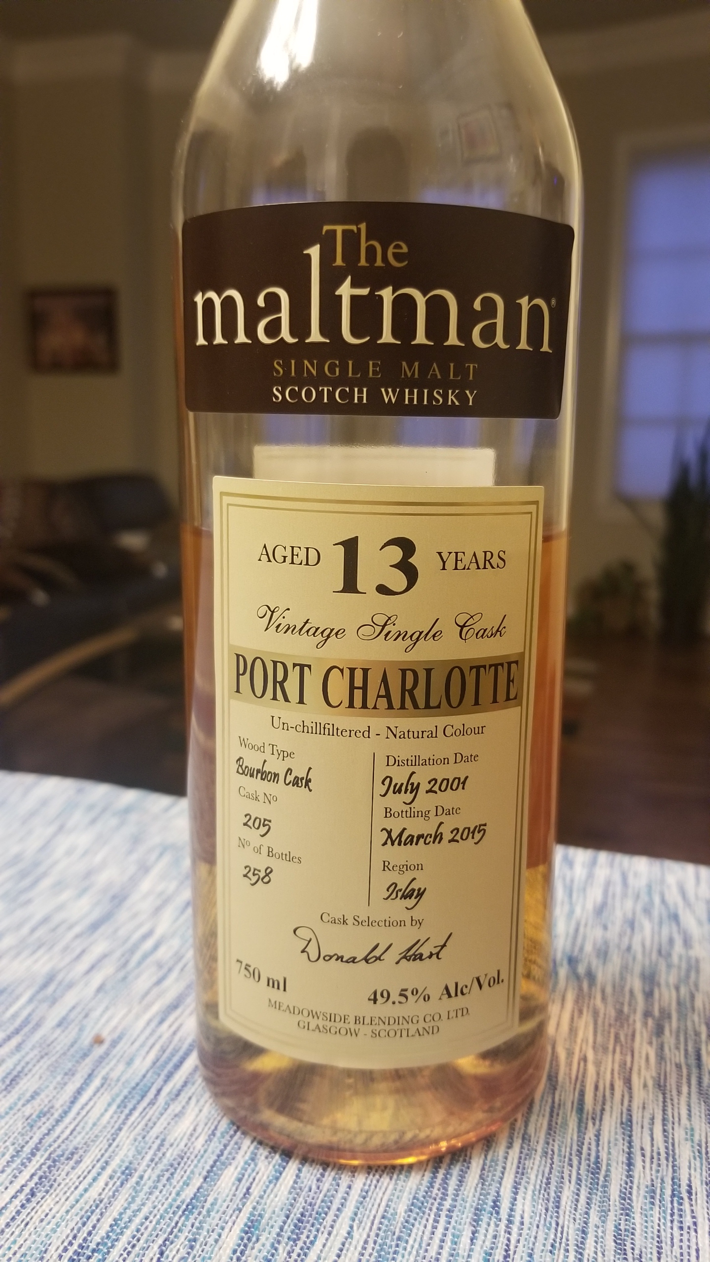 Port Charlotte 2001 13 Year Cask #205 (The Maltman)