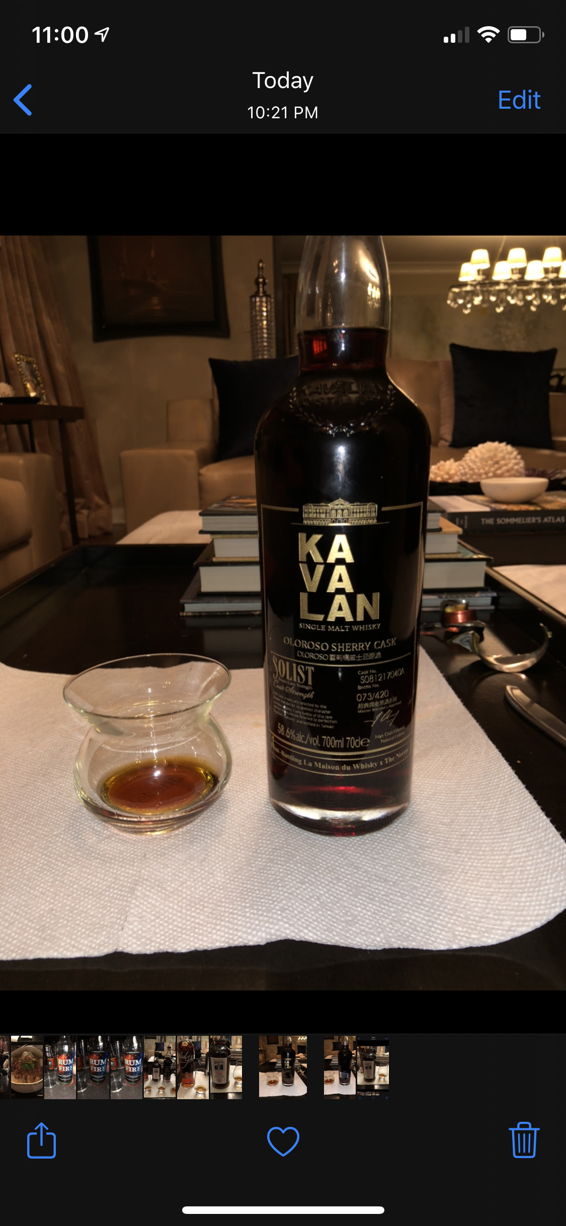 Kavalan Solist Oloroso Sherry Cask La Maison du Whisky and the Nectar S081217040A