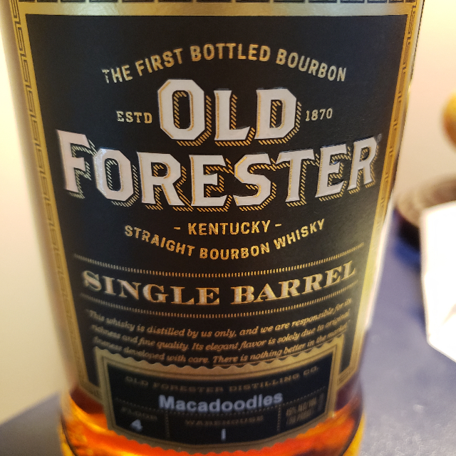 OLD FORESTER SINGLE BARREL SELECT F-4 W-1 (MACADOODLES)