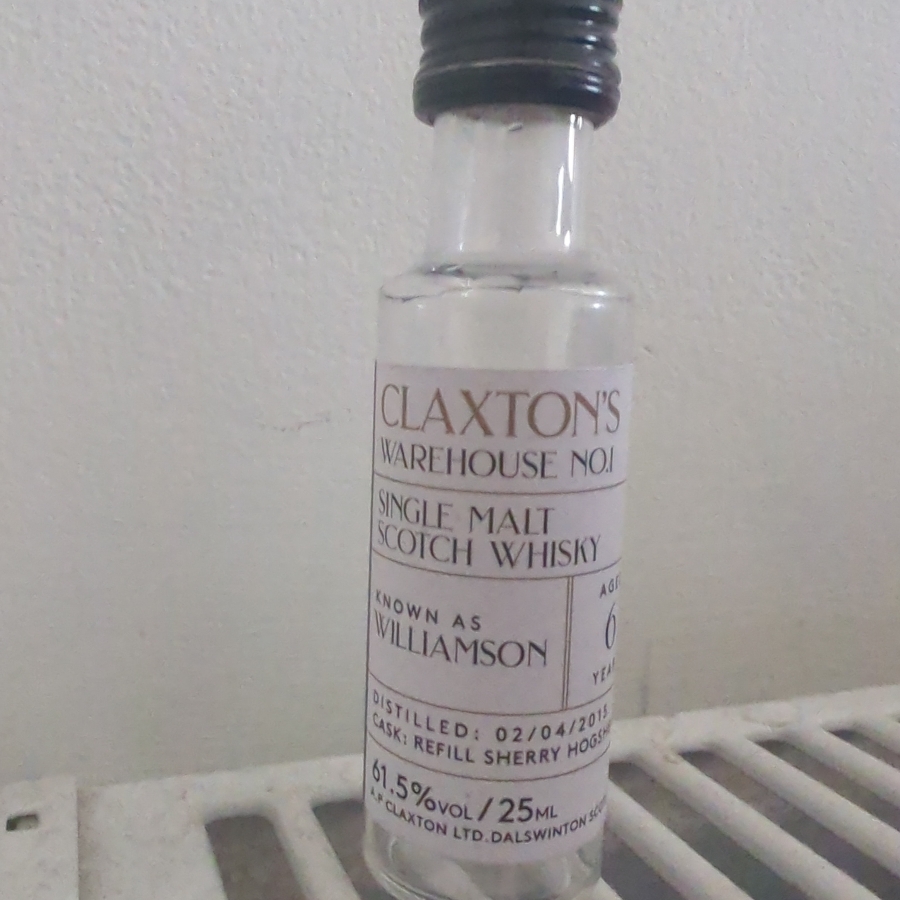 Claxton's Warehouse No. 1 "Williamson" aged 6 years (2 April 2015, refill sherry hogshead)